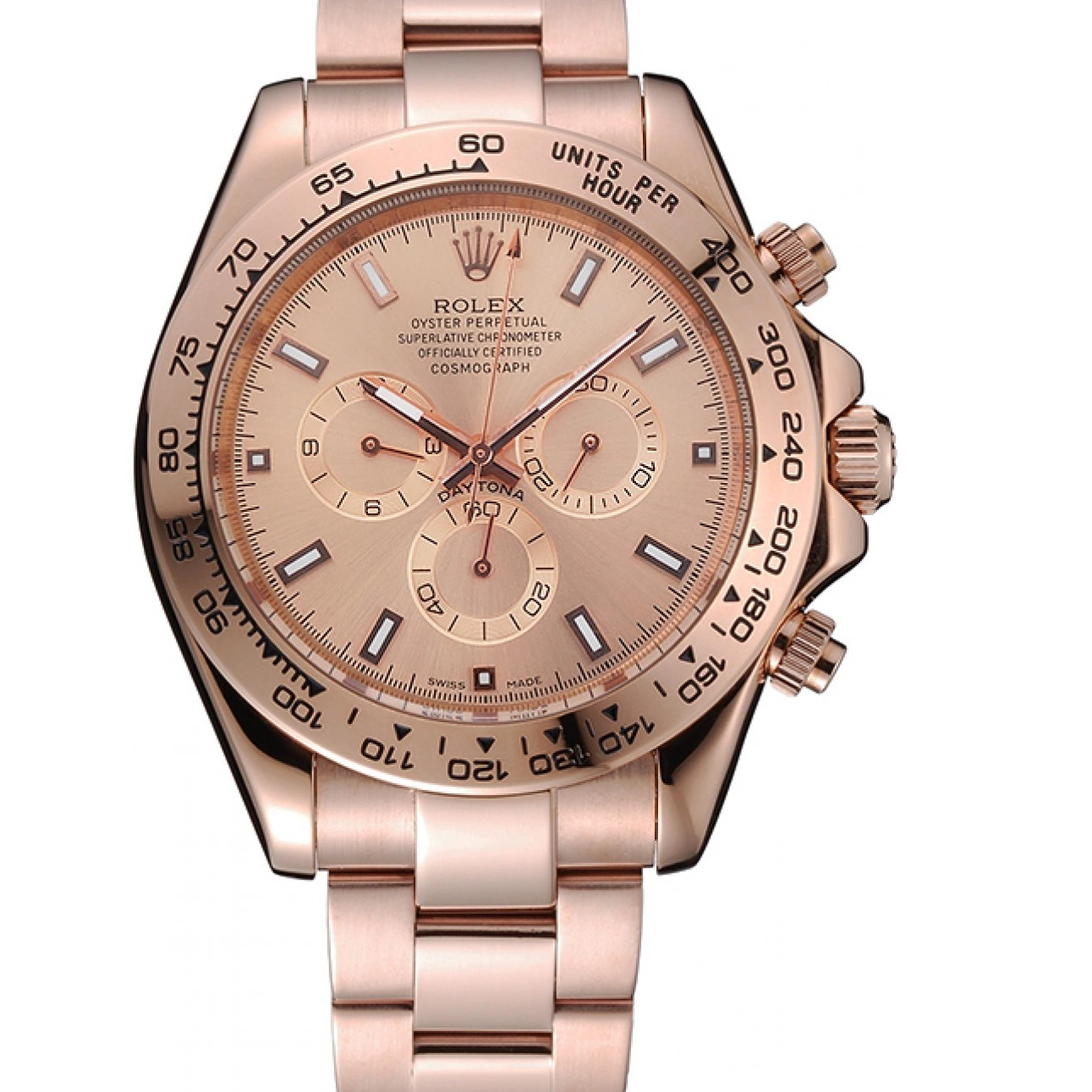 AAA replica watch Daytona Bracelet And Cosmograph Case 1454247 Gold Rose Dial Rolex Pink 0719
